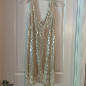 Authentic Sequin Flapper SILK Dress